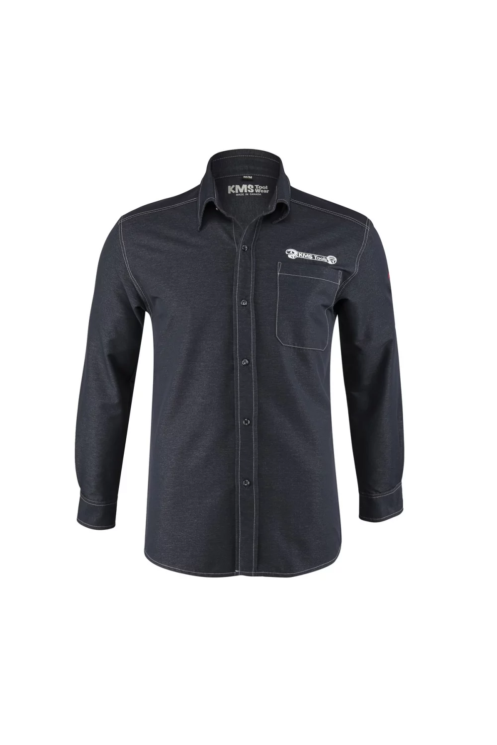 Chemise en jean à manches longues avec boutons pour homme