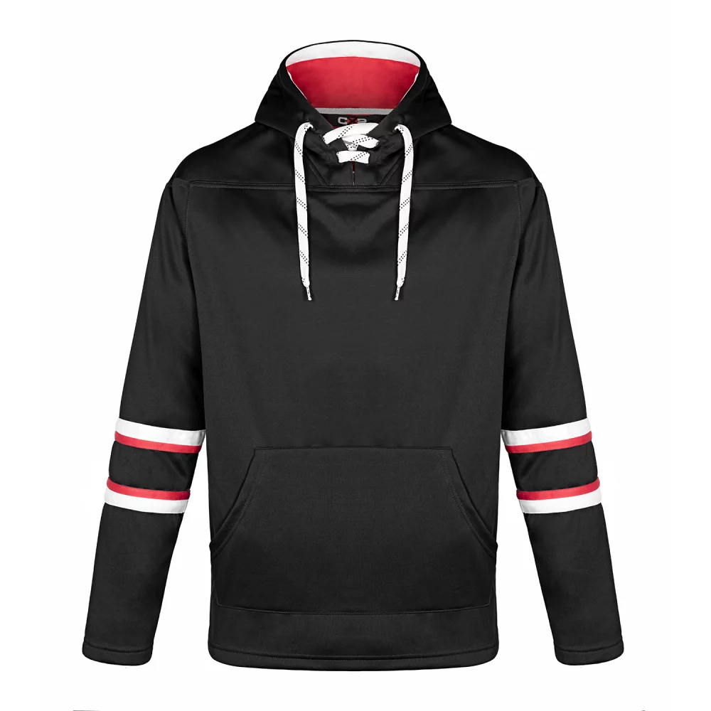 Dangle Adult Pullover Hockey Lace Hooded Sweatshirt