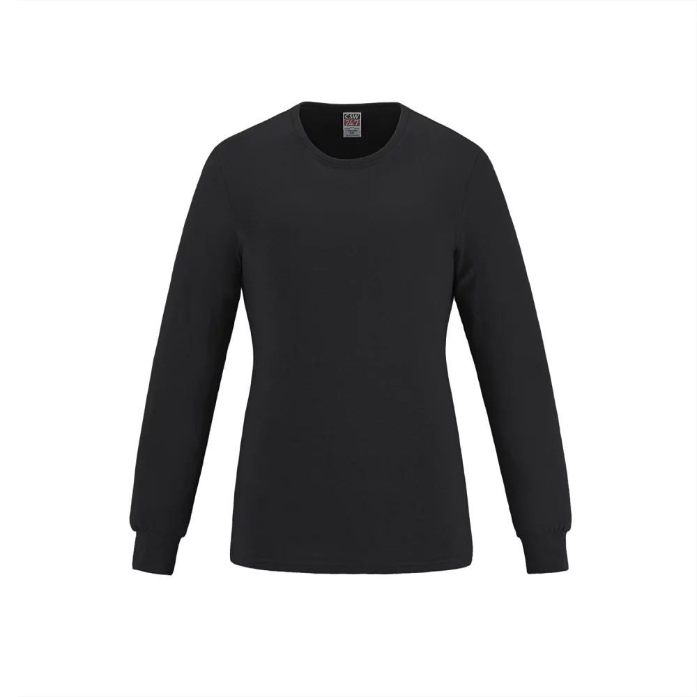 Breeze Long Sleeve Cotton Crewneck T-Shirt