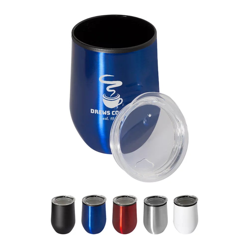 12 Oz. Budget Stemless Wine Tumbler w/Lid