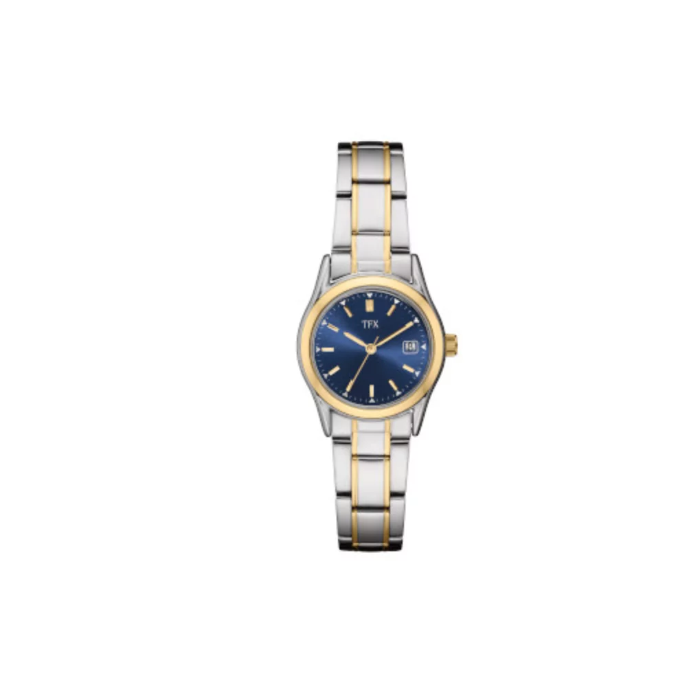 TFX® Collection Women's Two-Tone Stainless Steel Watch w/Round Blue Dial