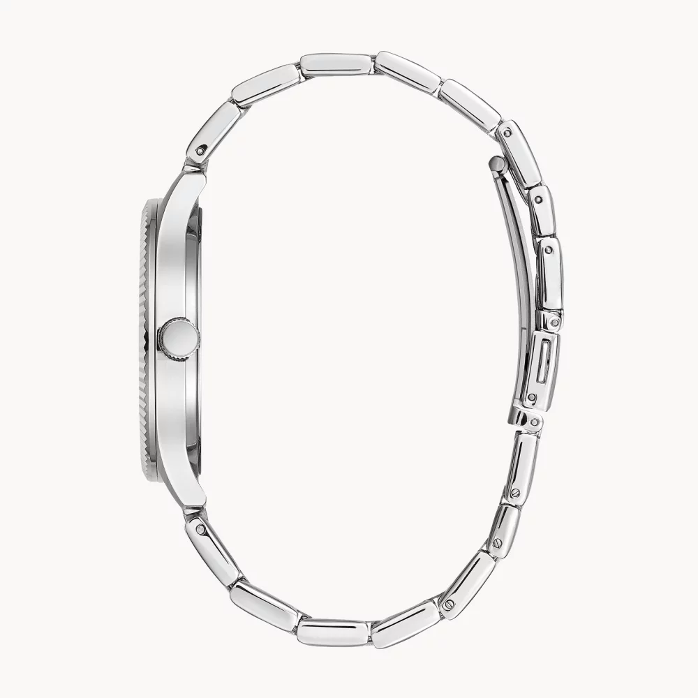 Caravelle® Collection Men's Silver Dress Watch w/Textured Dial