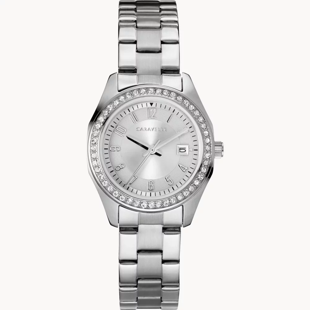 Caravelle® Collection Women's Silver Sport Watch w/Crystals