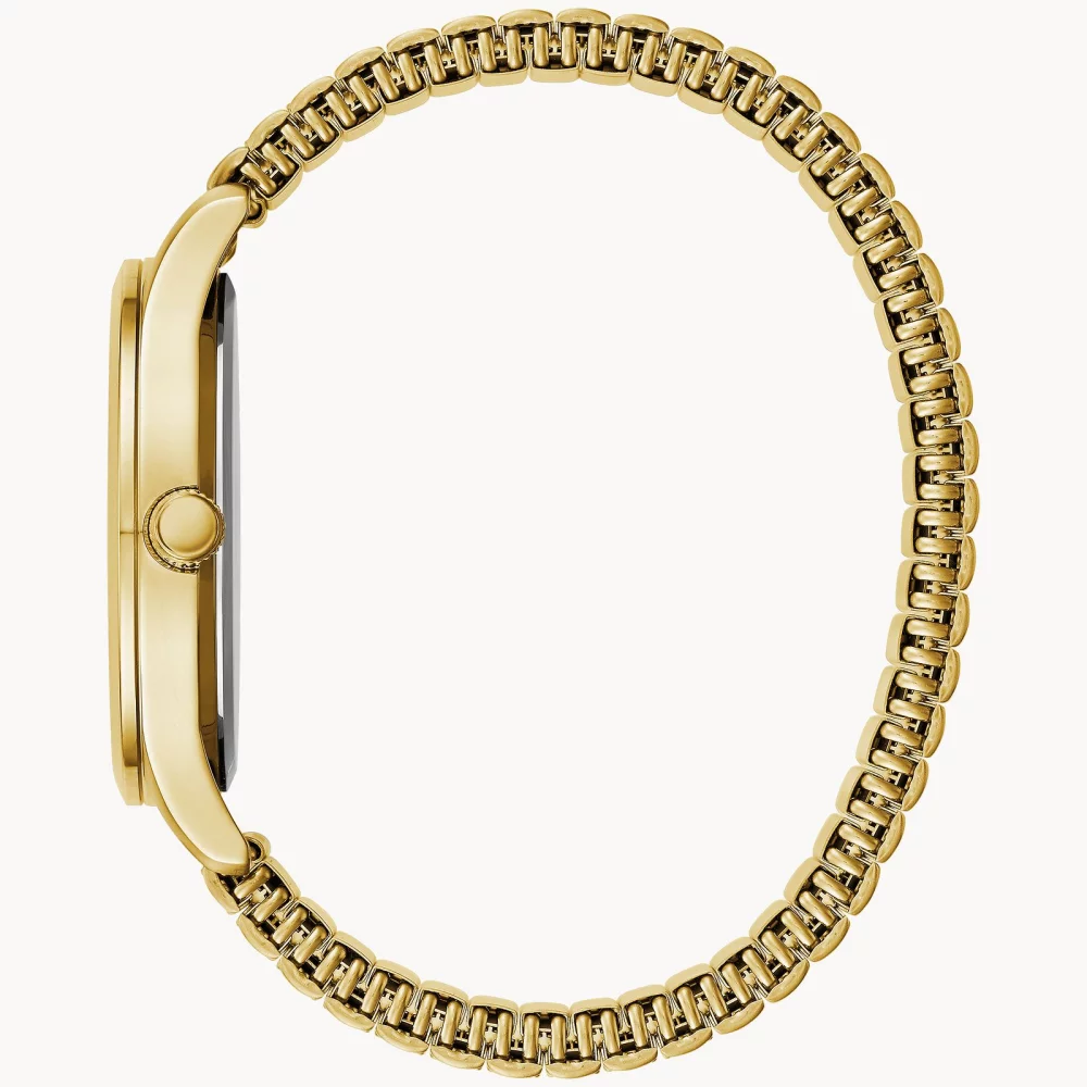 Caravelle® Collection Men's Gold Traditional Watch w/Round Grey Dial