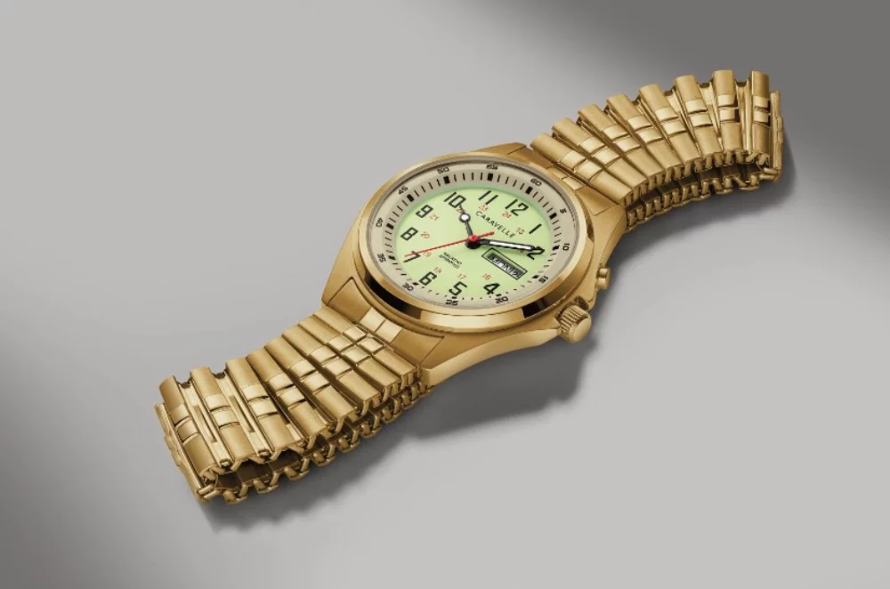 Caravelle® Collection Men's Gold Light Up Traditional Watch