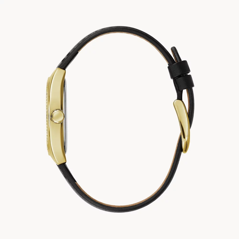 Montre rétro pour femme de la collection Caravelle® en or avec cristaux.