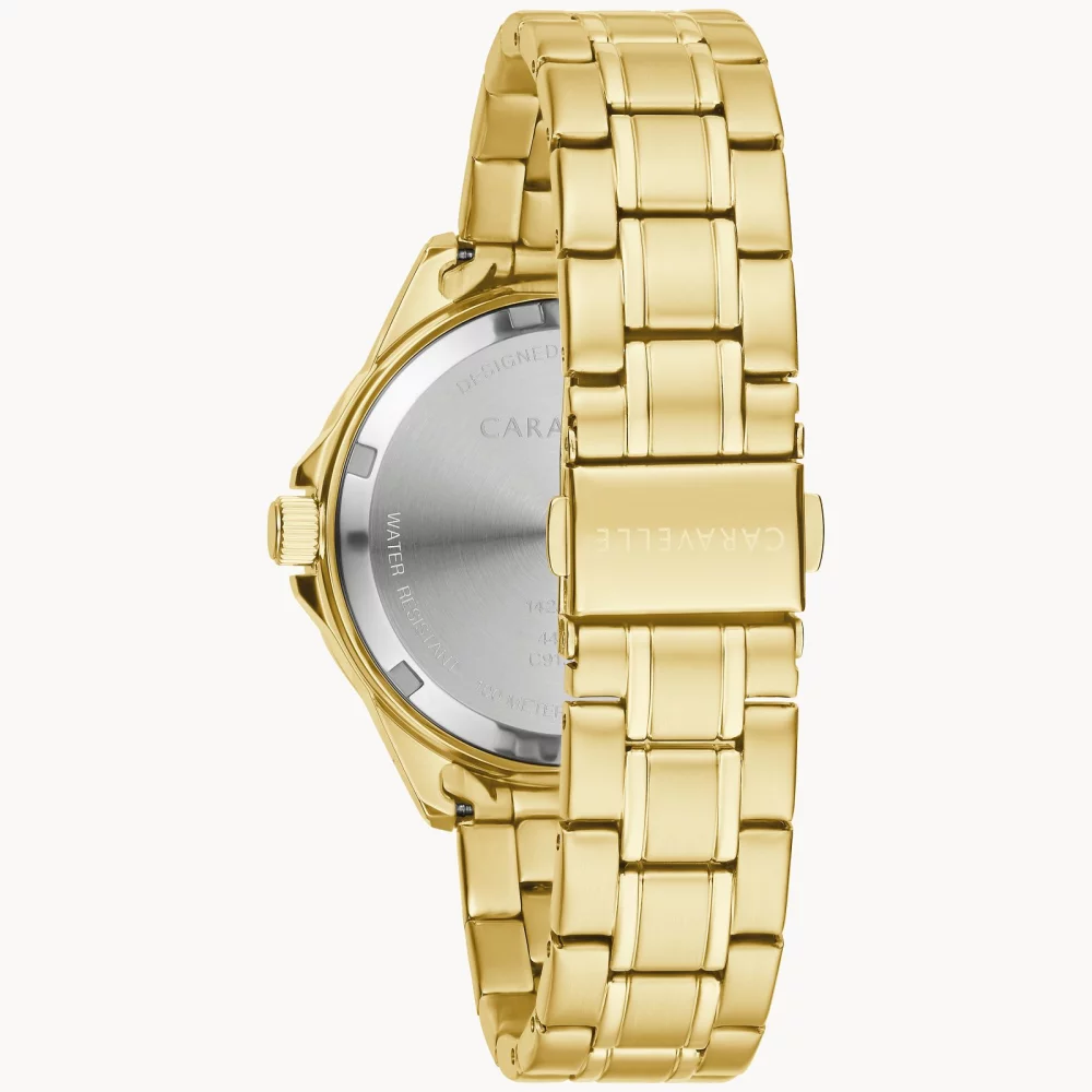Montre Caravelle® Collection pour femme en or avec cristaux Aqualuxx