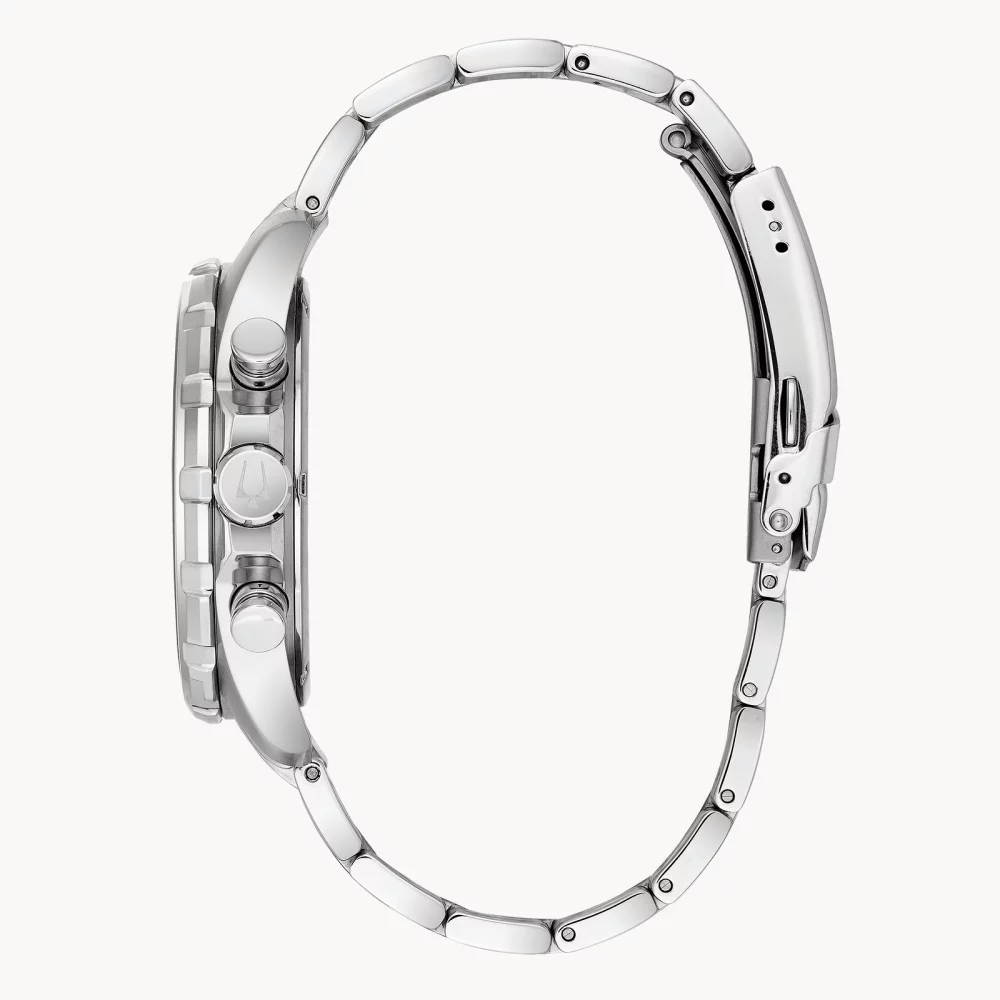 Montre pour homme Bulova® Marine Star® Collection en argent avec cadran rond bleu