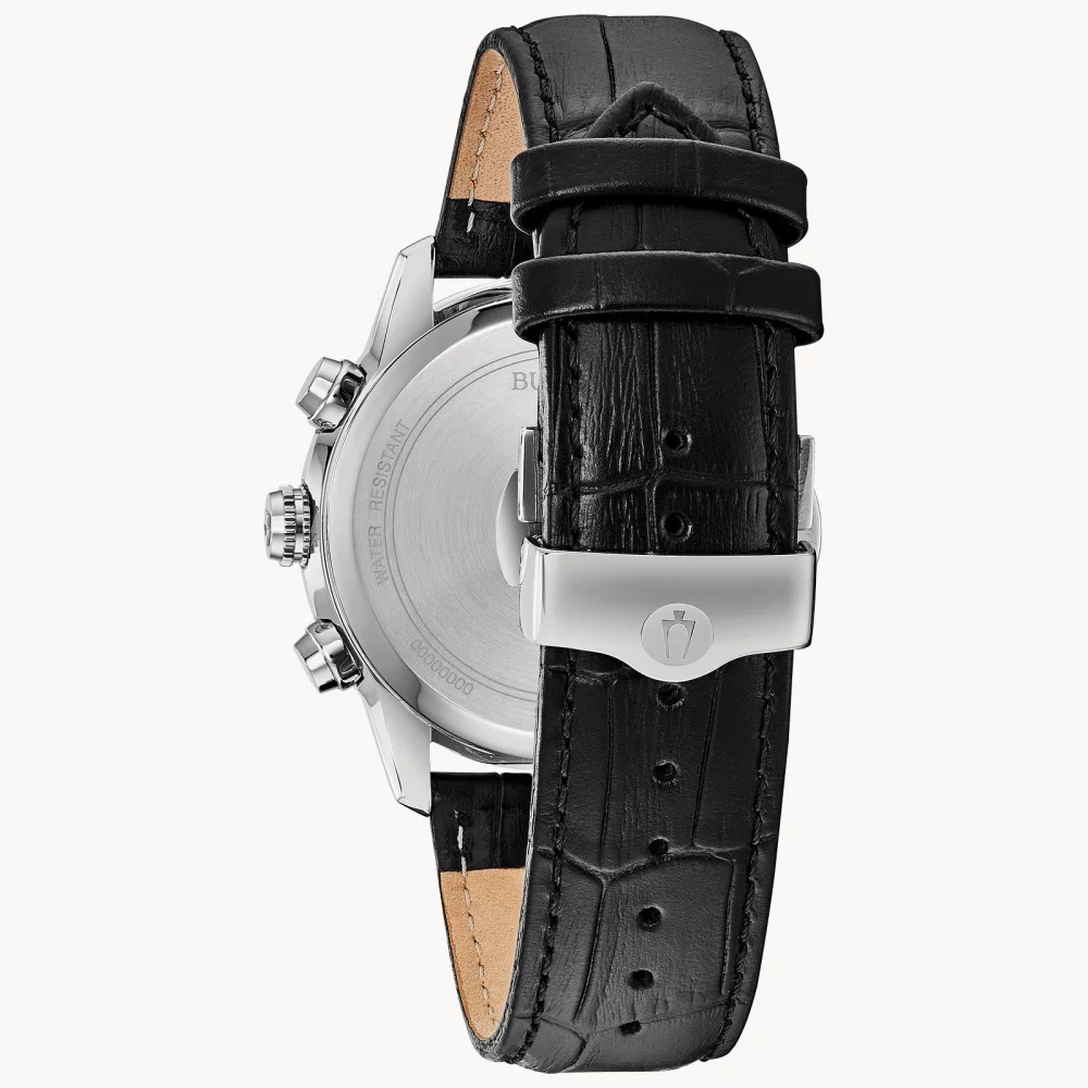 Montre chronographe Bulova® Classic Collection pour hommes Sutton avec cadran rond vert forêt.