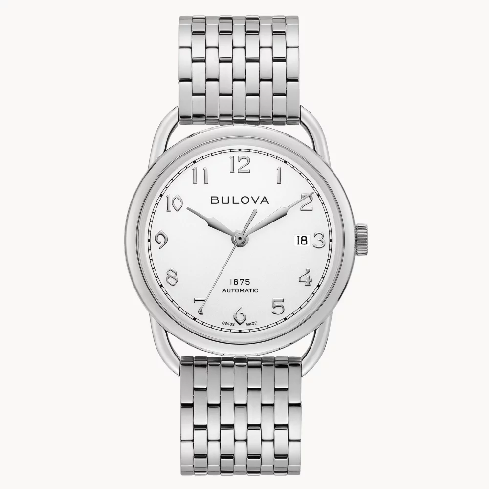Montre automatique Commodore pour homme de la collection Joseph Bulova® en argent (38 mm)