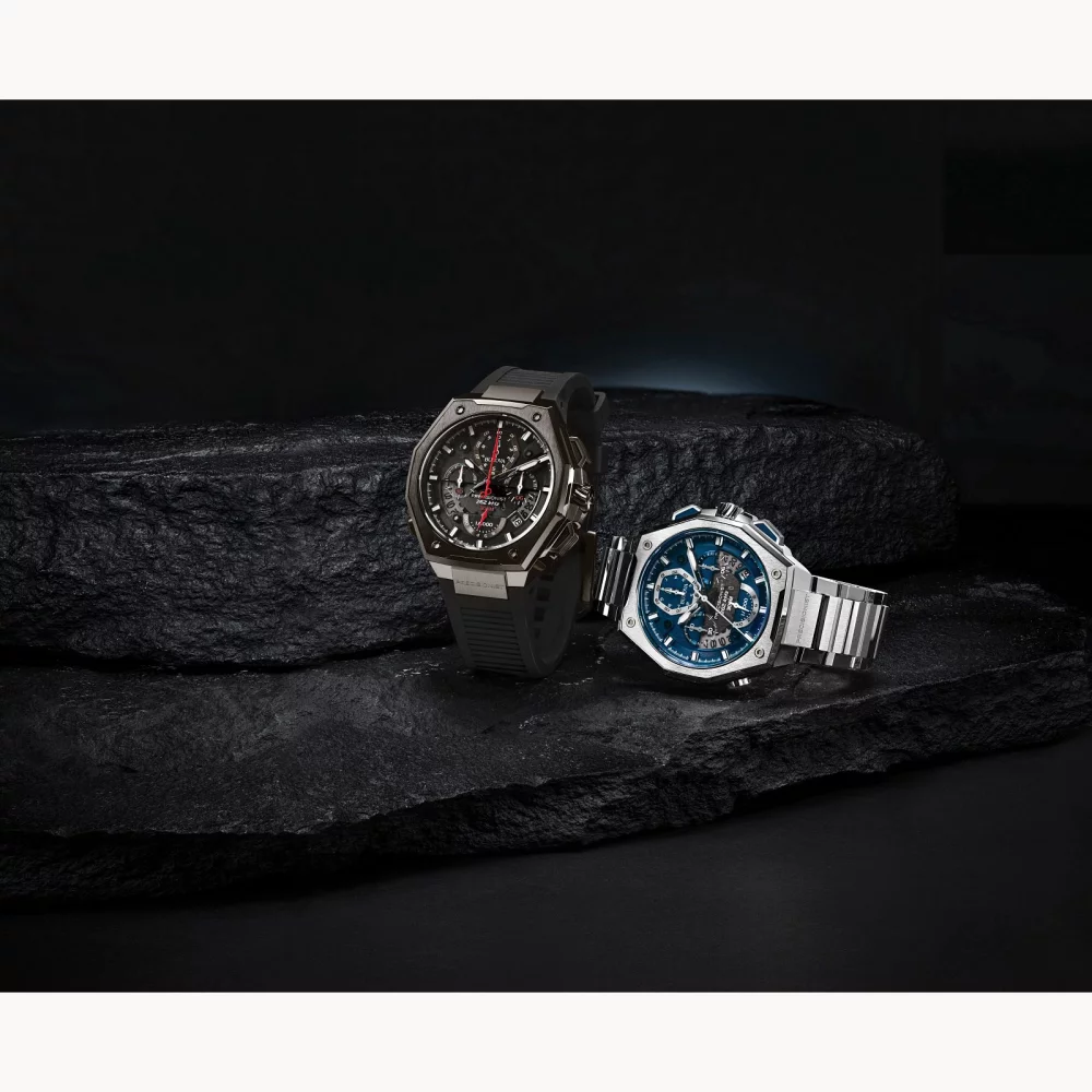 Bulova® Series X Collection Men's Silver Watch w/Round Blue Dial