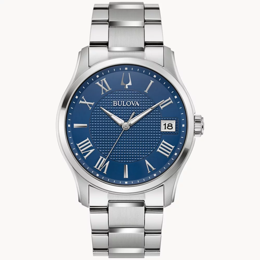 Bulova® Classic Collection Men's Silver Wilton Watch w/Roman Numeral Markers
