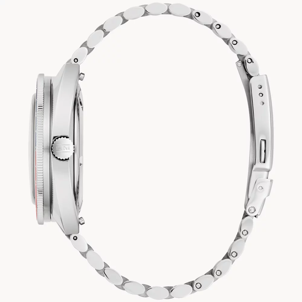 Montre automatique GMT pour hommes de la collection Bulova® Oceanographer avec cadran bleu rond