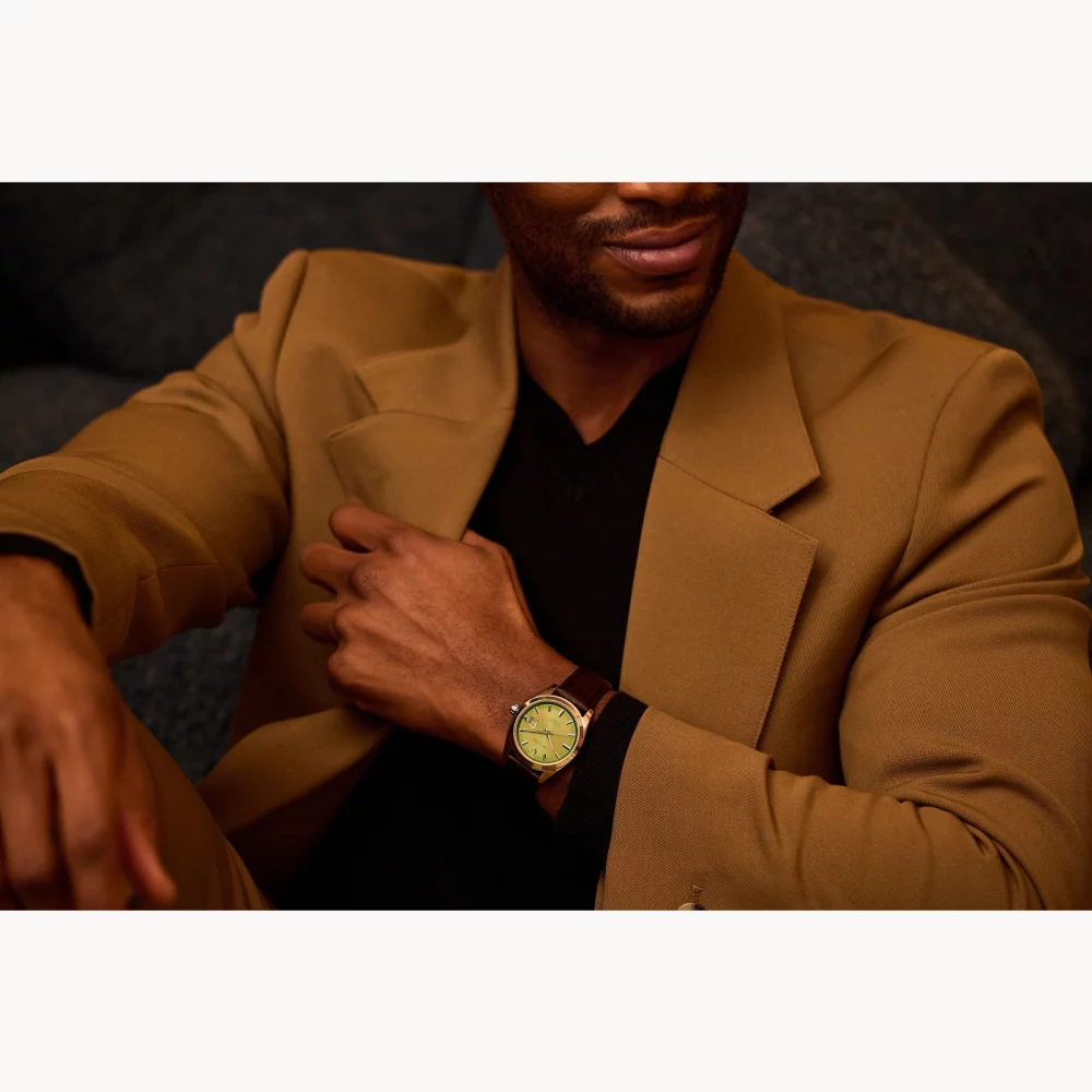 Bulova® Classic Collection Men's Silver Automatic Surveyor Watch w/Round Pistachio Green Dial