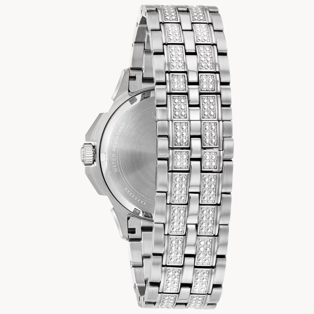 Bulova® Crystal Collection Men's Silver Octava Watch