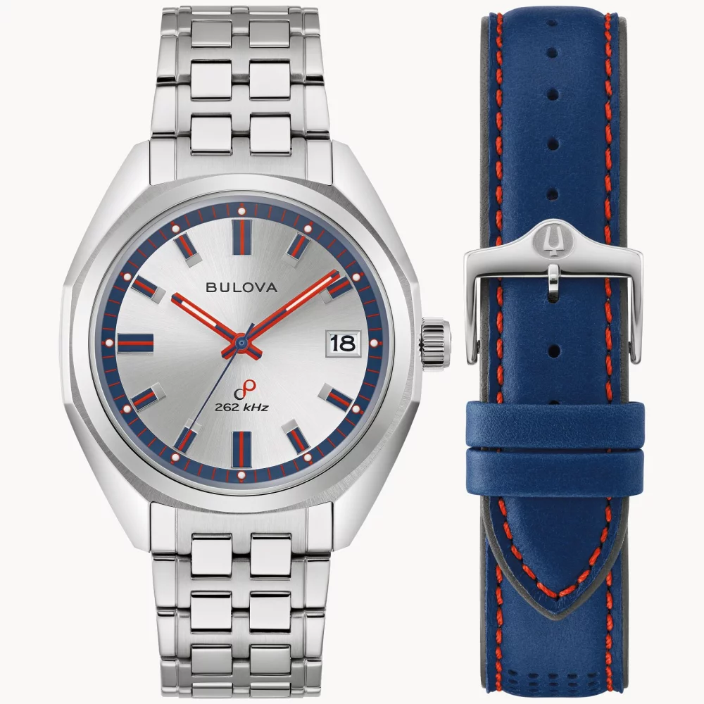 Bulova® Classic Collection Silver Jet Star Watch w/Interchangeable Strap