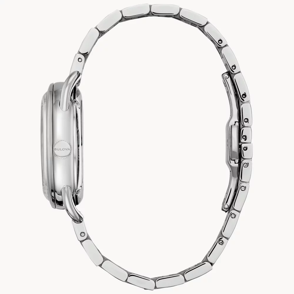 Montre automatique Commodore en argent pour femme de la collection Joseph Bulova® (34 mm)