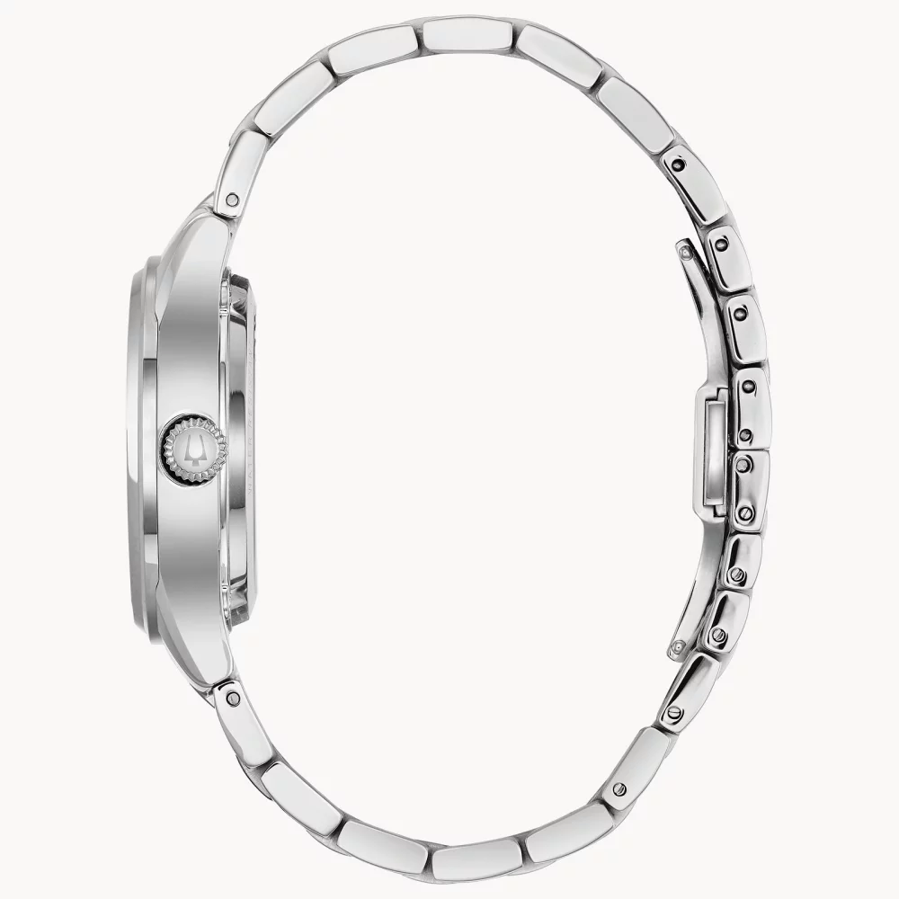 Bulova® Classic Collection Women's Silver Sutton Automatic Watch w/Diamonds