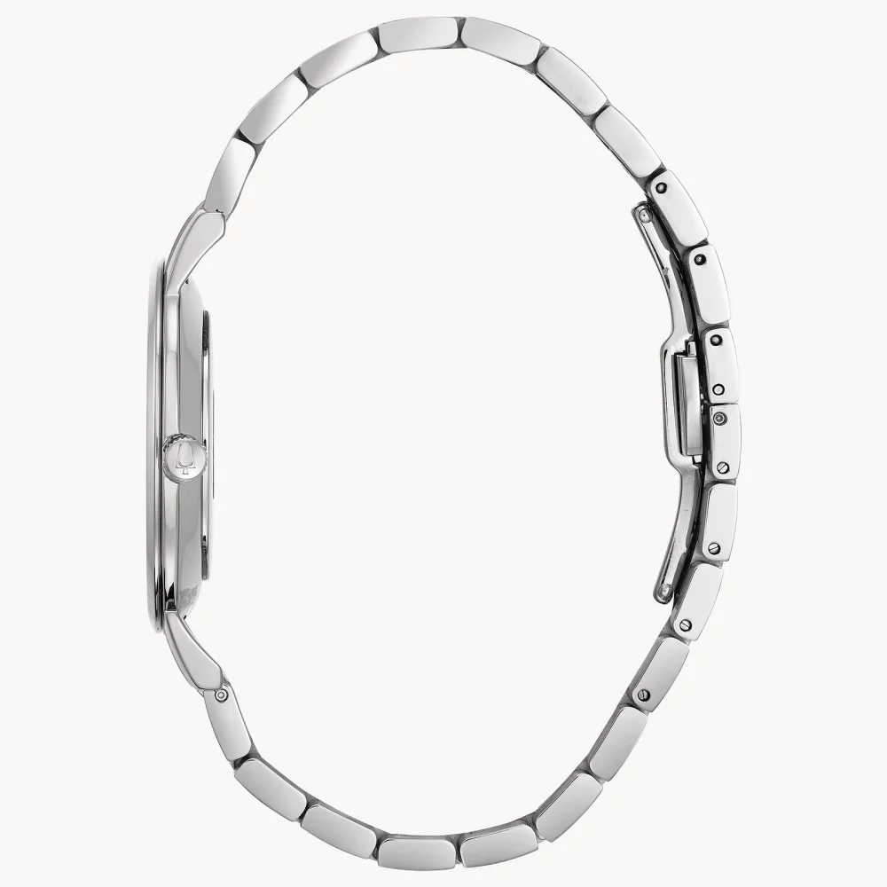 Bulova® Classic Collection Women's Silver Watch w/Diamonds