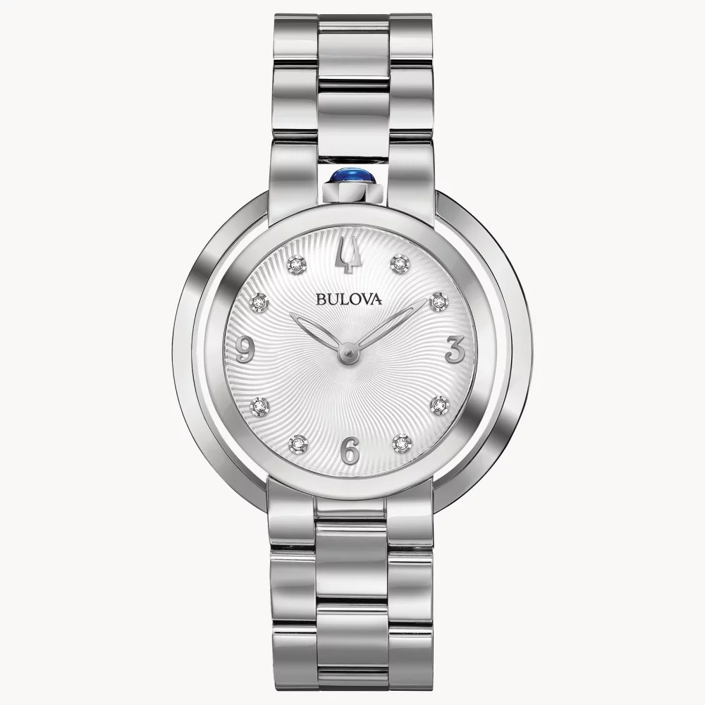 Montre en acier inoxydable argenté pour femme de la collection Bulova® Rubaiyat
