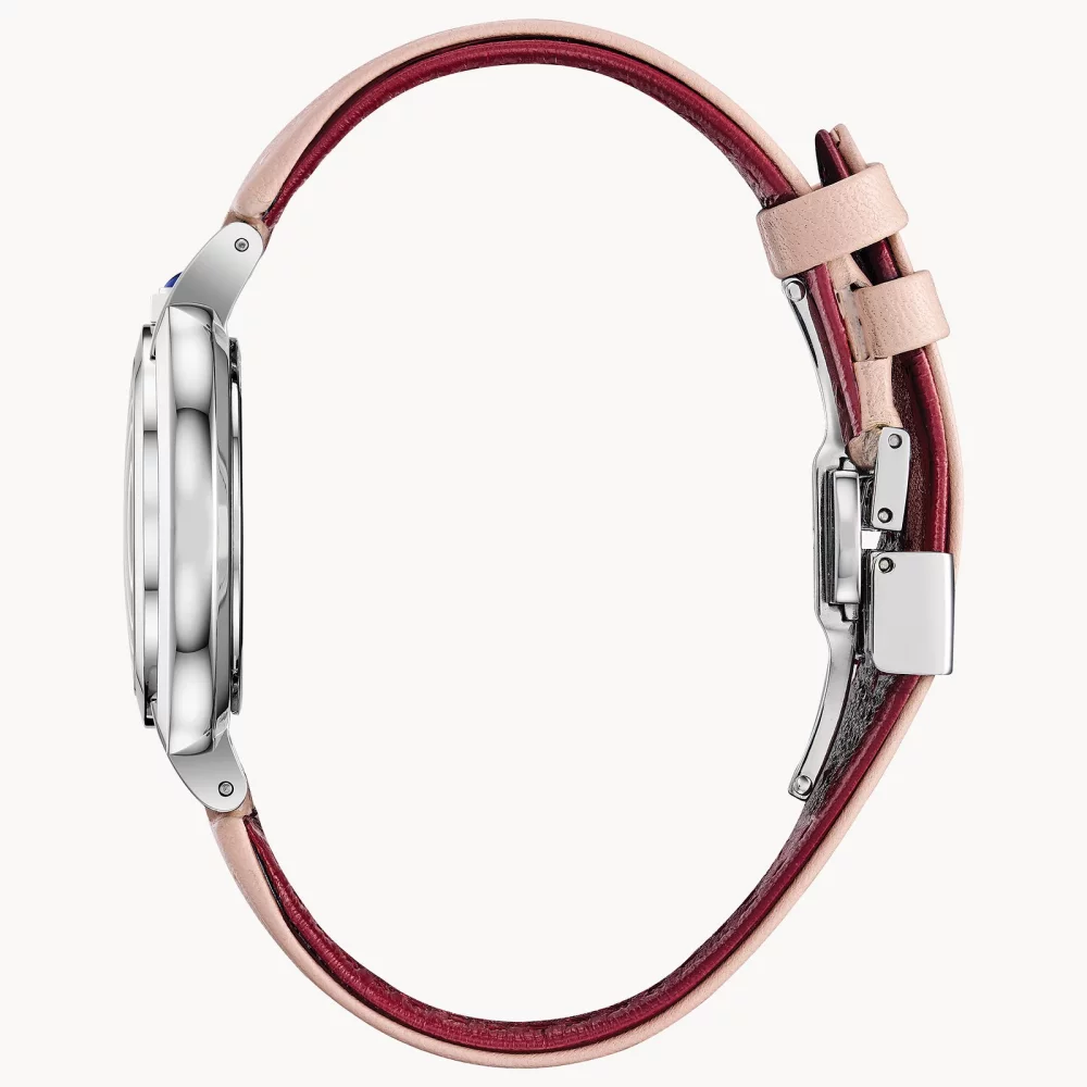 Montre pour femme de la collection Bulova® Rubaiyat avec bracelet en cuir argenté