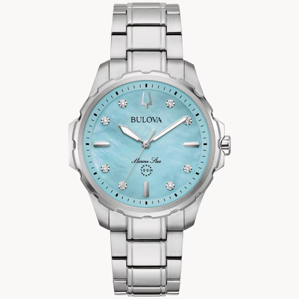 Montre Bulova® Marine Star® pour femmes en argent avec cadran en nacre
