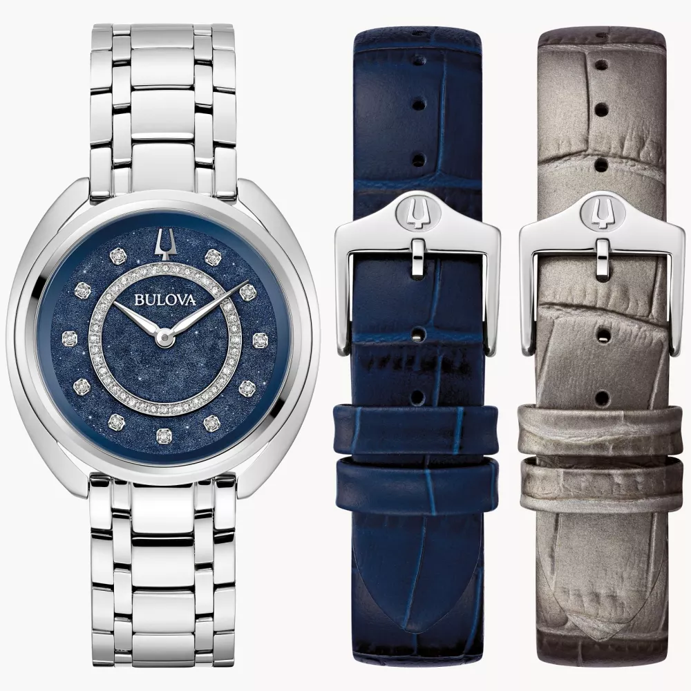 Montre Bulova® Classic Collection pour femmes avec boîtier en argent et bracelets interchangeables