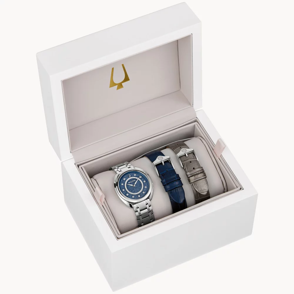 Montre Bulova® Classic Collection pour femmes avec boîtier en argent et bracelets interchangeables