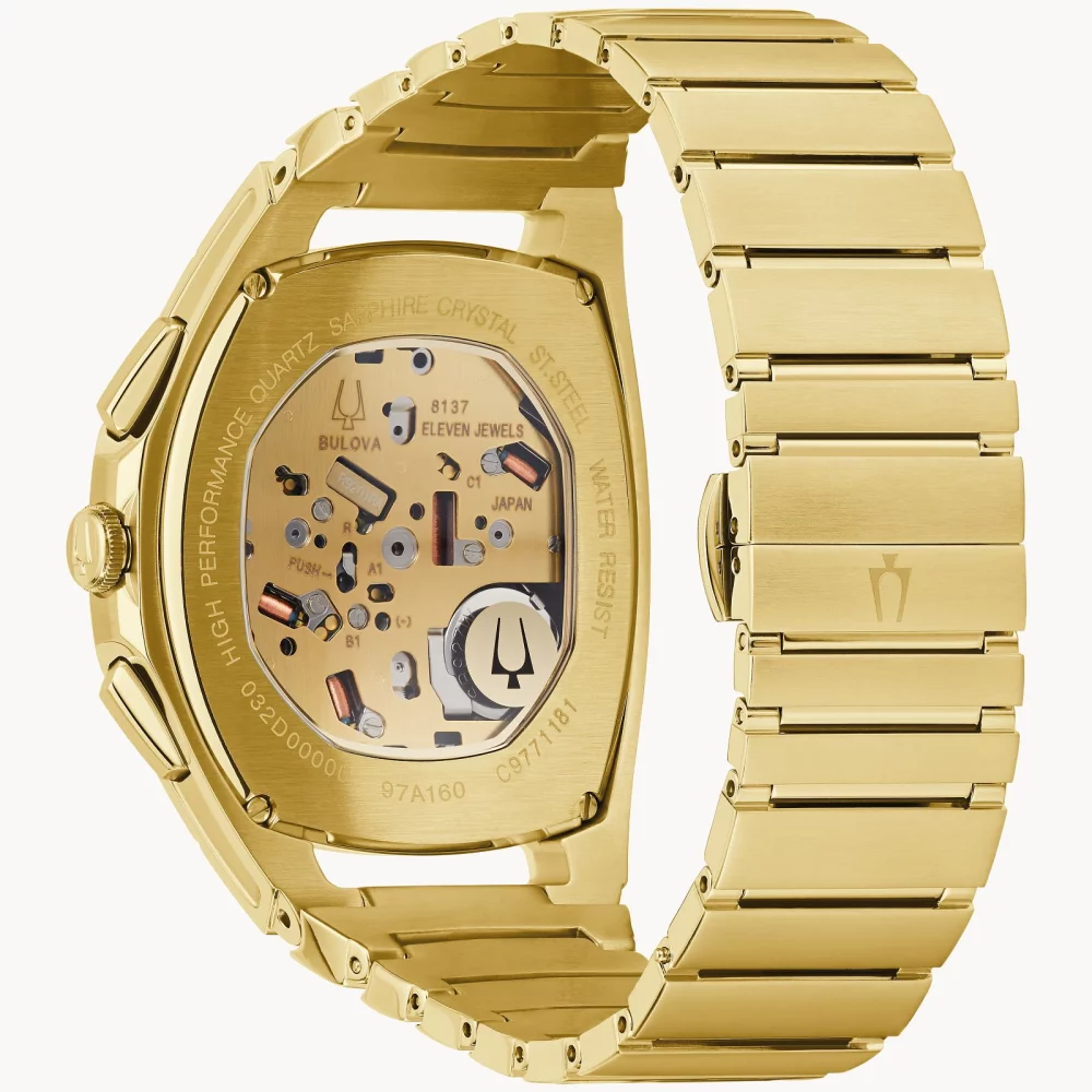 Bulova® CURV Collection Men's Gold Tonneau Watch