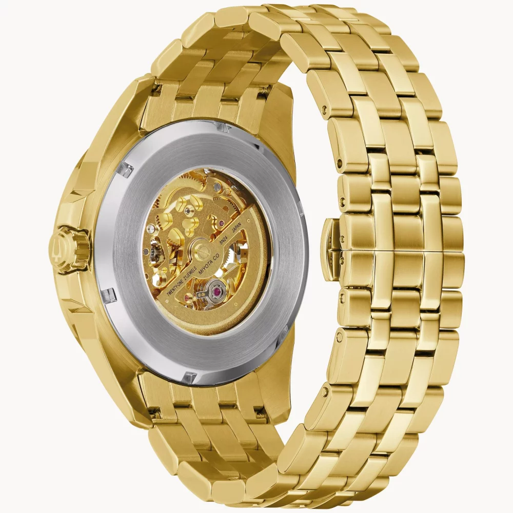 Bulova® Classic Collection Men's Gold Sutton Automatic Watch w/Black Accents
