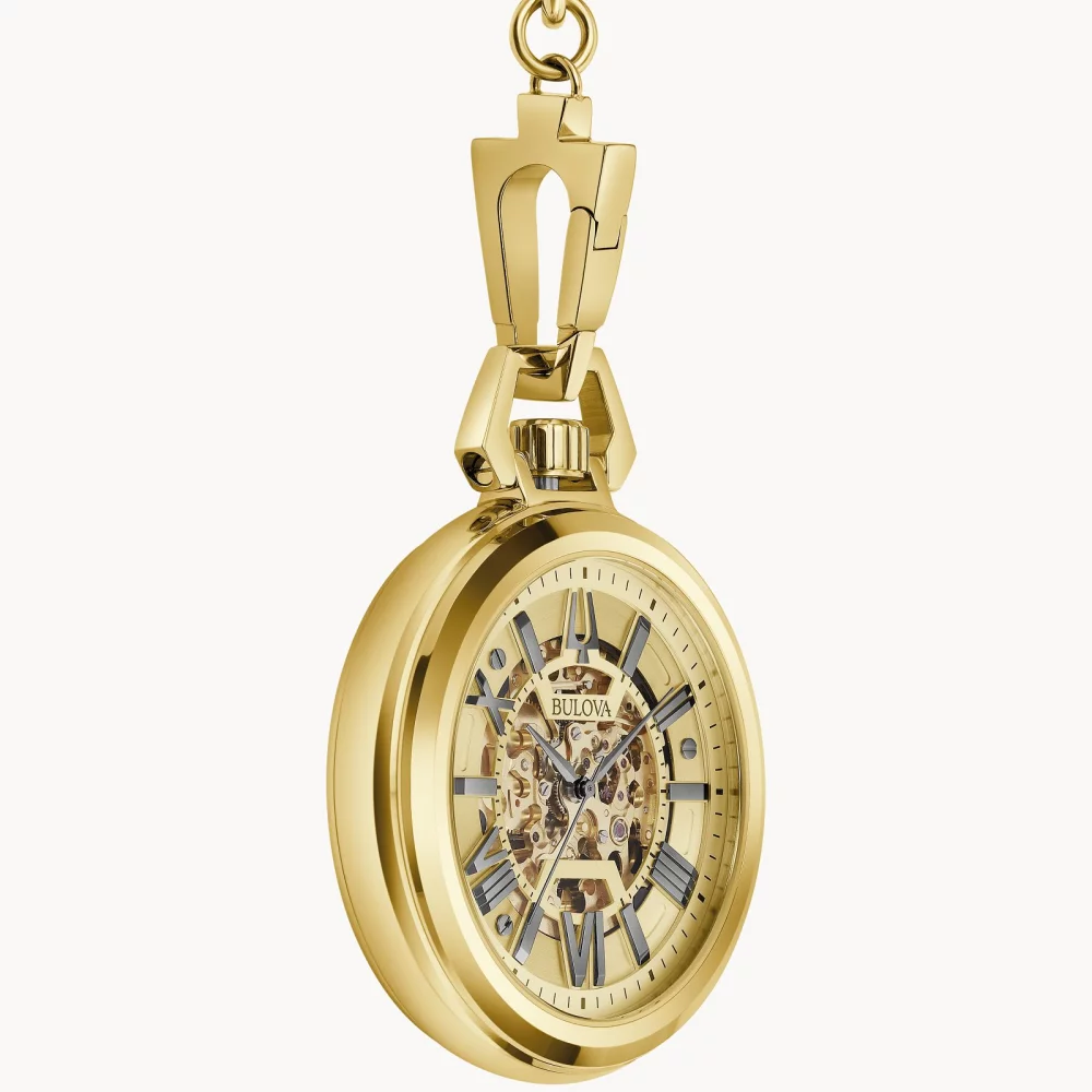 Bulova® Classic Collection Men's Gold Sutton Mechanical Pocket Watch