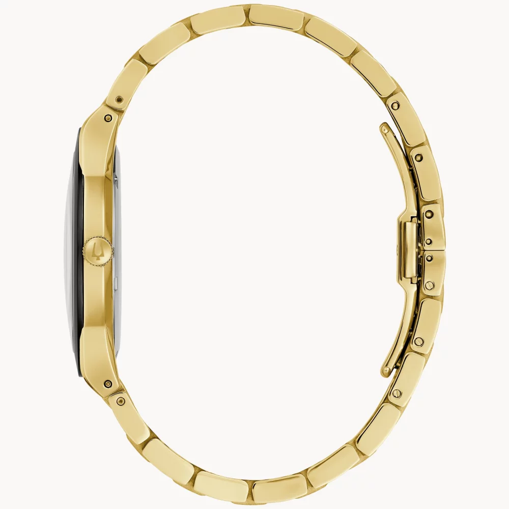 Bulova® Modern Collection Men's Gold Millennia® Watch w/Round Black Dial