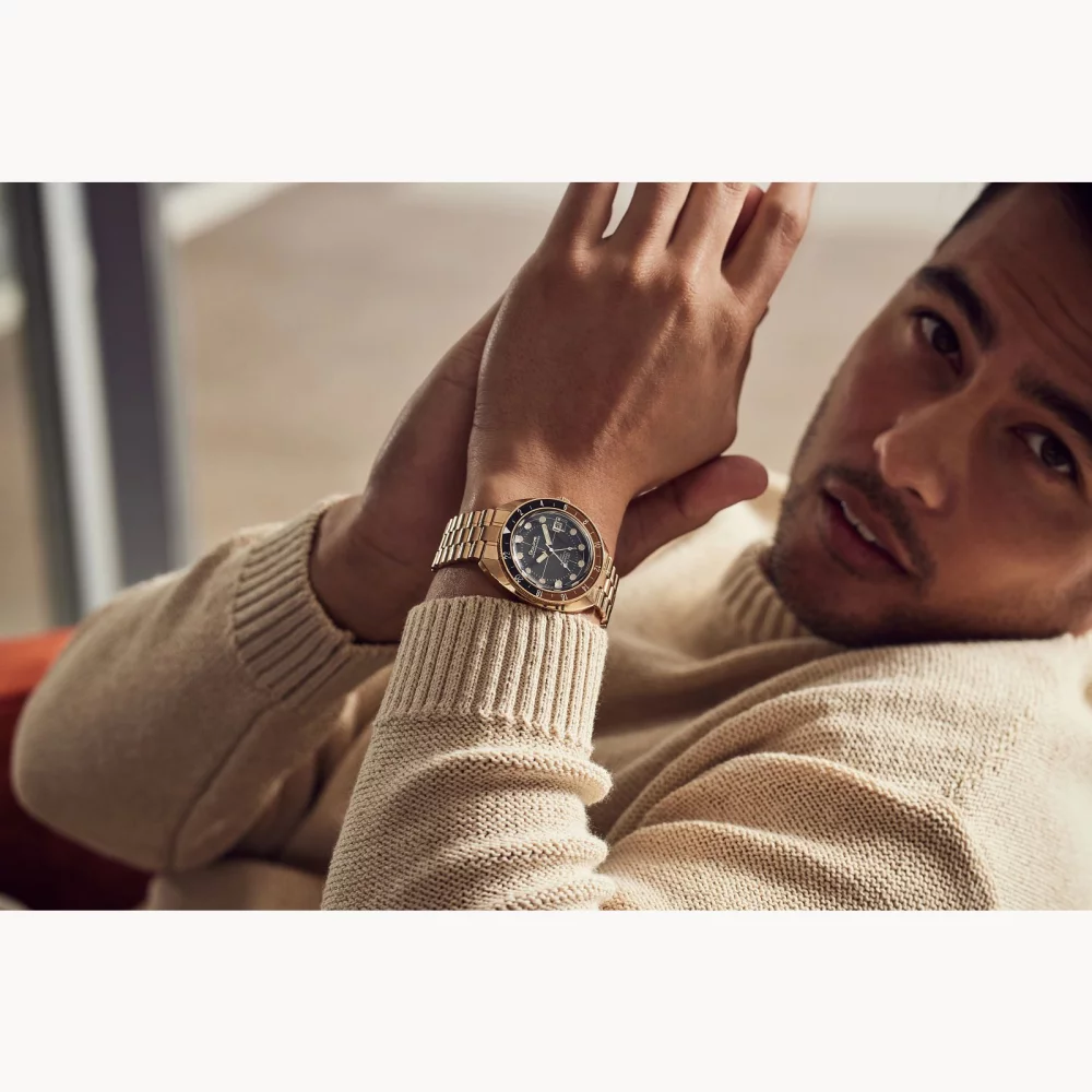 Bulova® Oceanographer Collection Men's Rose Gold GMT Automatic Watch