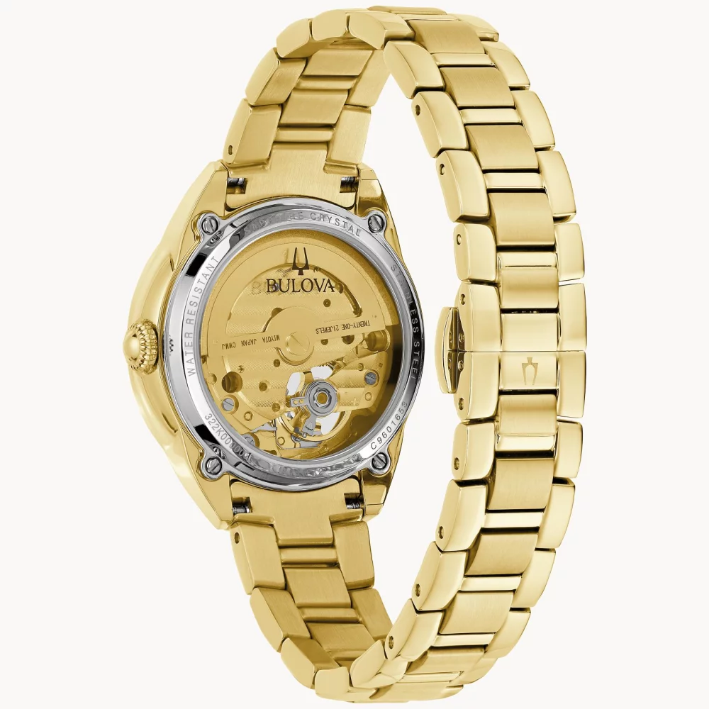 Montre automatique Bulova® Classic Collection pour femmes en or avec cadran en nacre.