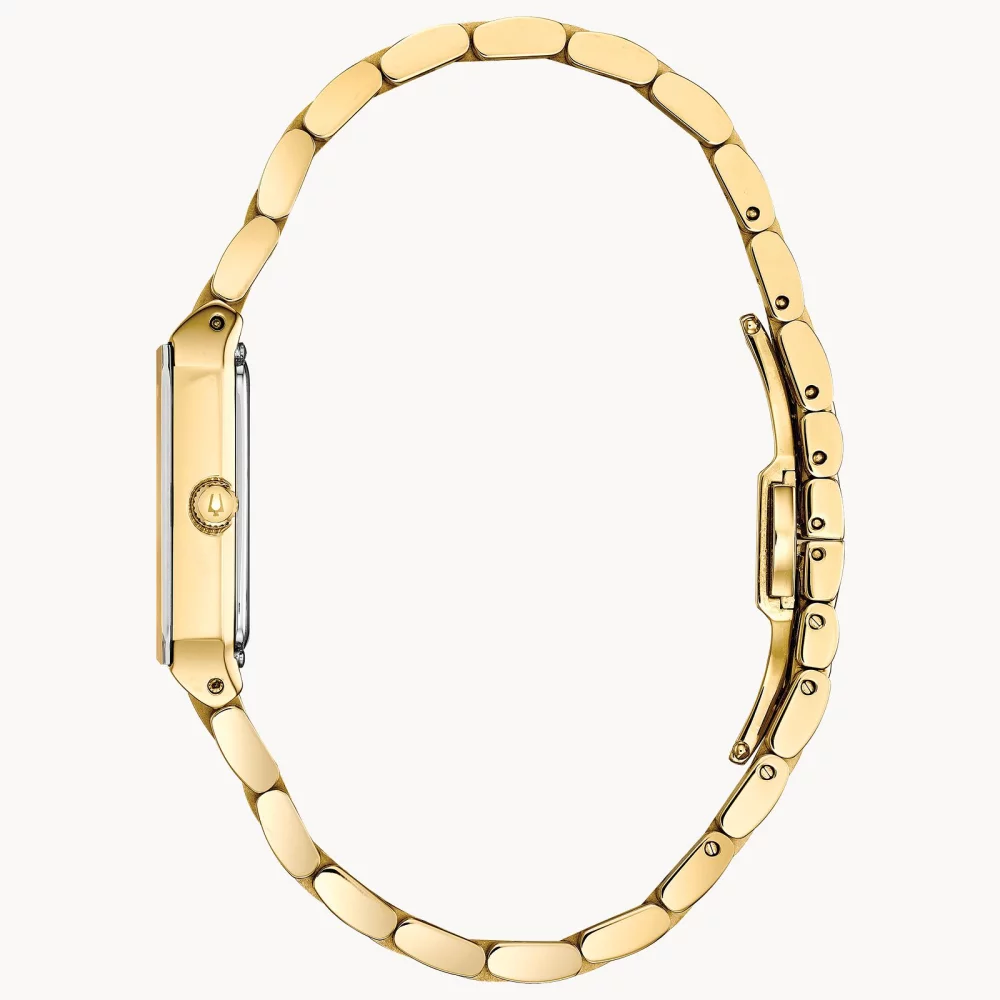 Montre Bulova® Modern Collection pour femme en or, modèle Quadra.