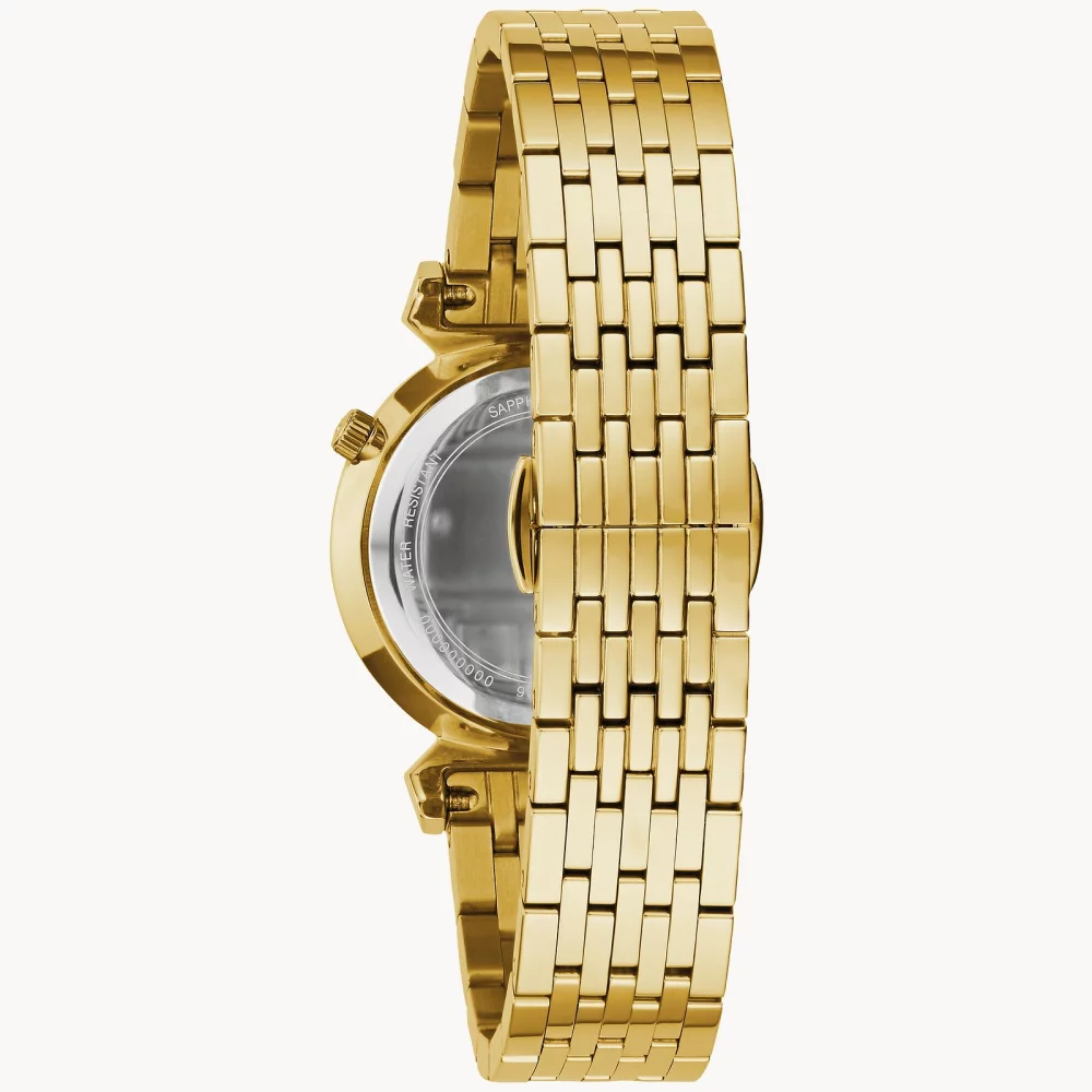 Montre Bulova® Classic Collection pour femmes, modèle Regatta en or avec cadran en nacre.