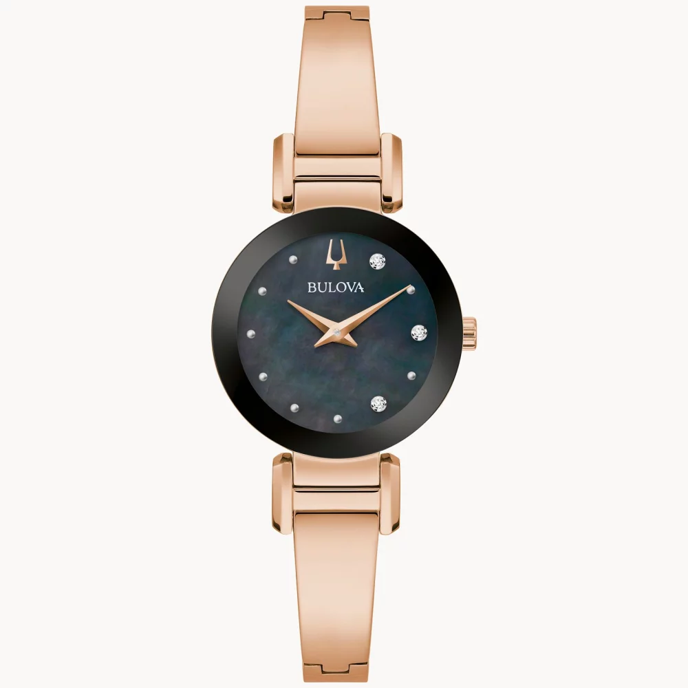 Montre Futuro en or rose pour femme de la collection Bulova® Marc Anthony avec cadran en nacre.