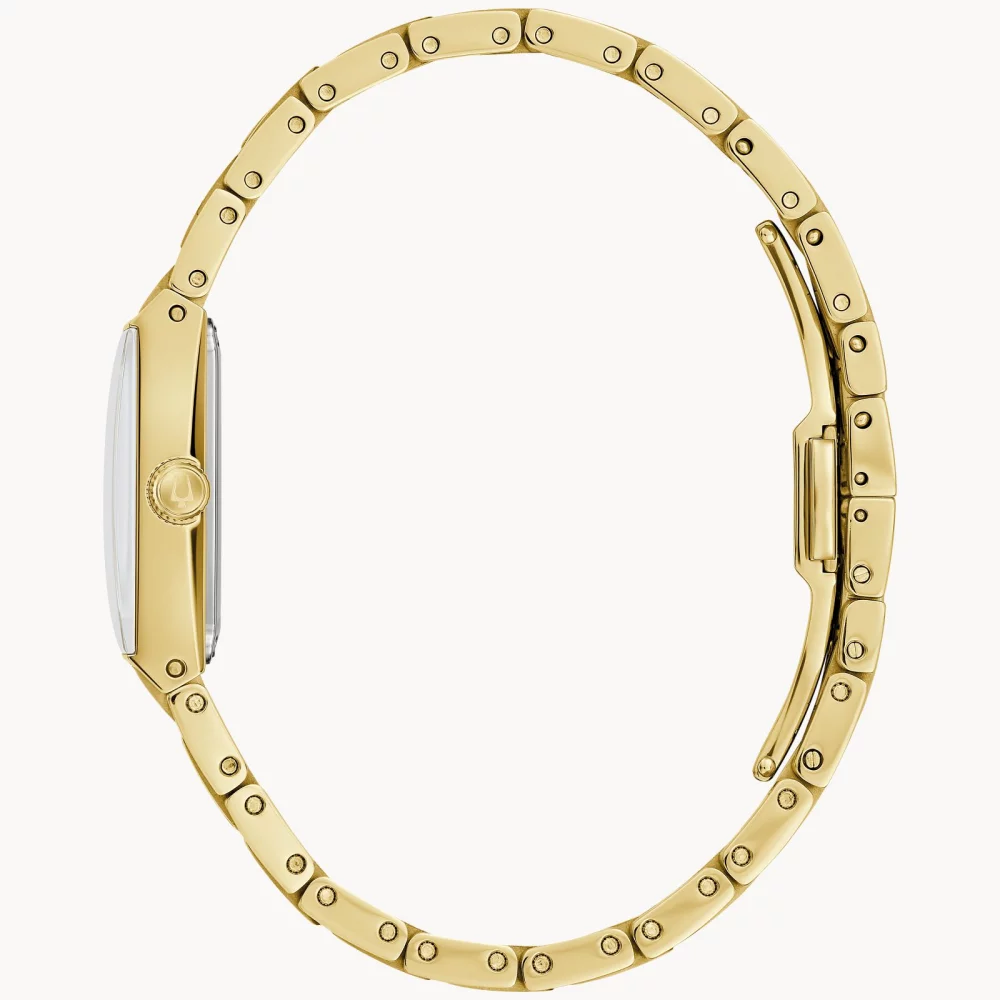 Montre Bulova® de la collection Marc Anthony pour femmes, modèle Quadra en or.