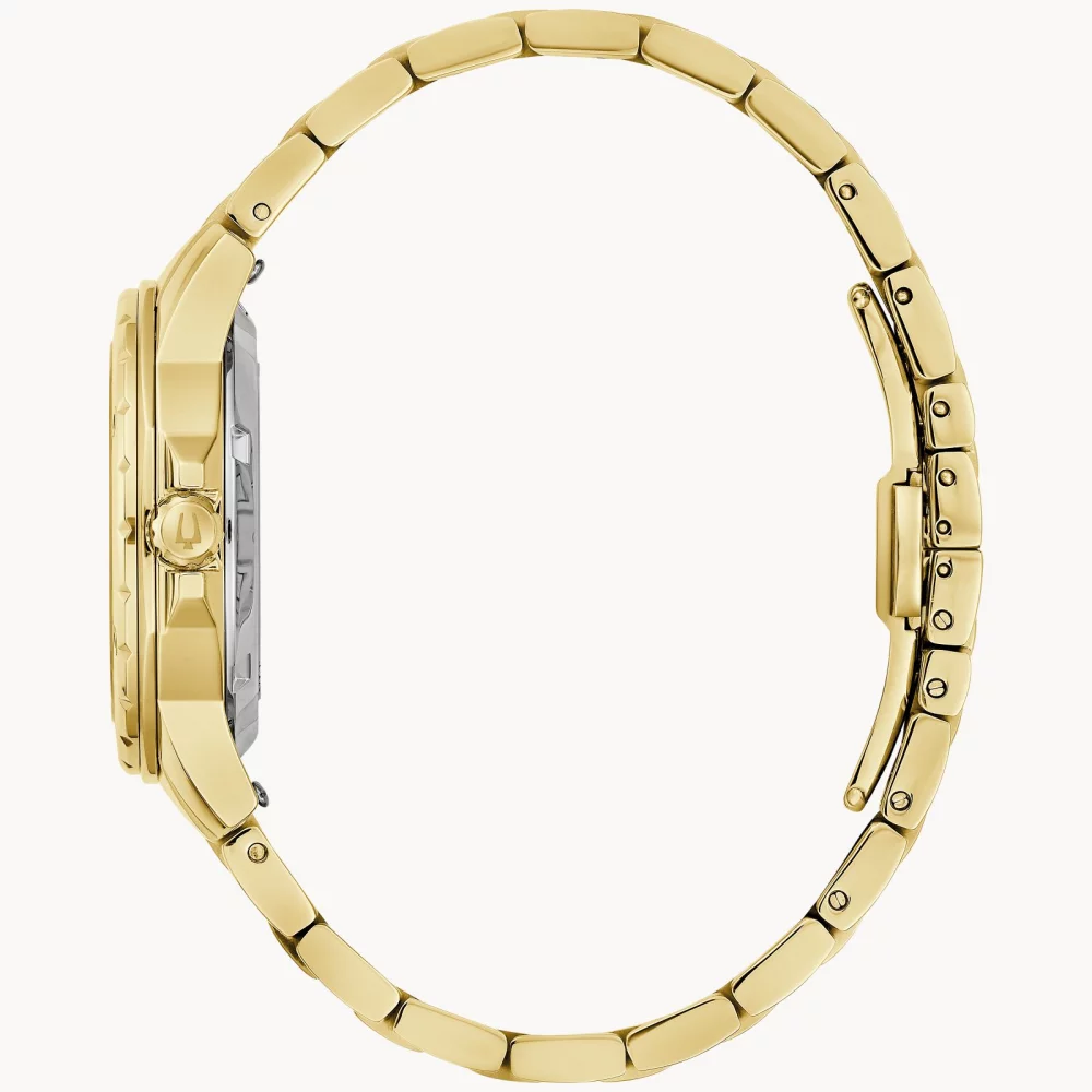 Montre automatique Bulova® Marine Star® Collection pour femmes en or avec cadran en nacre.