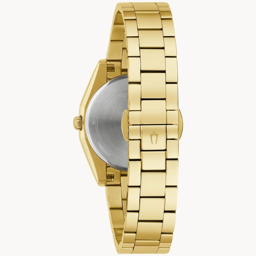 Montre Bulova® Classic Collection pour femmes, modèle Surveyor en or avec cadran en nacre.