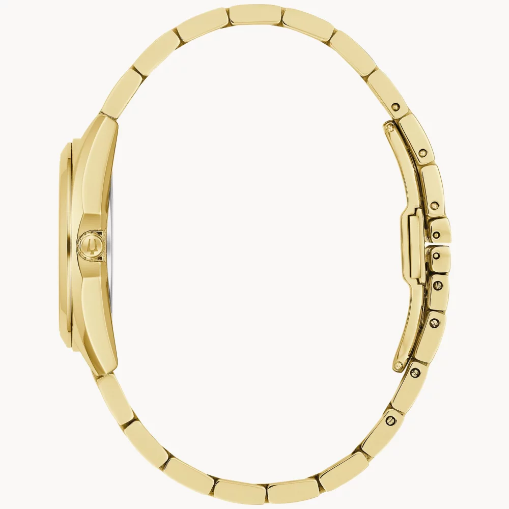 Montre Bulova® Classic Collection pour femmes, modèle Surveyor en or avec cadran en nacre.