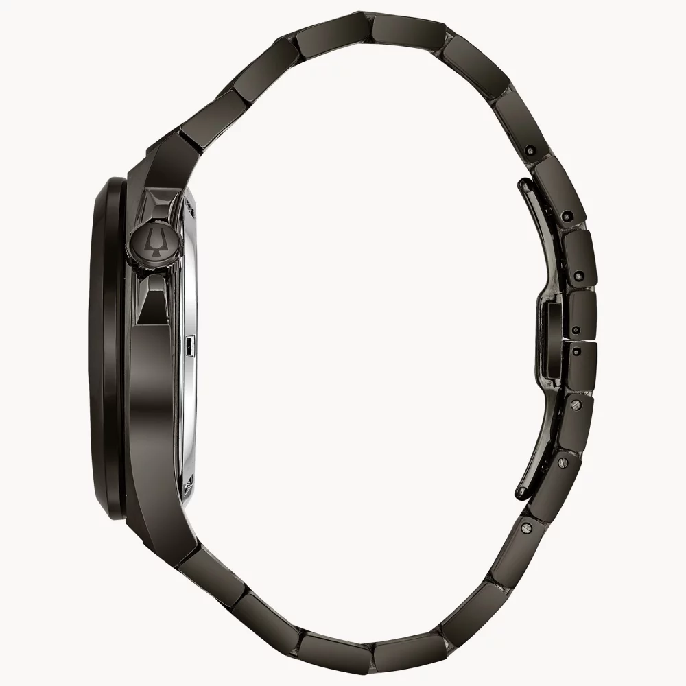 Montre automatique pour homme de la collection Bulova® Maquina en gris métal gun.