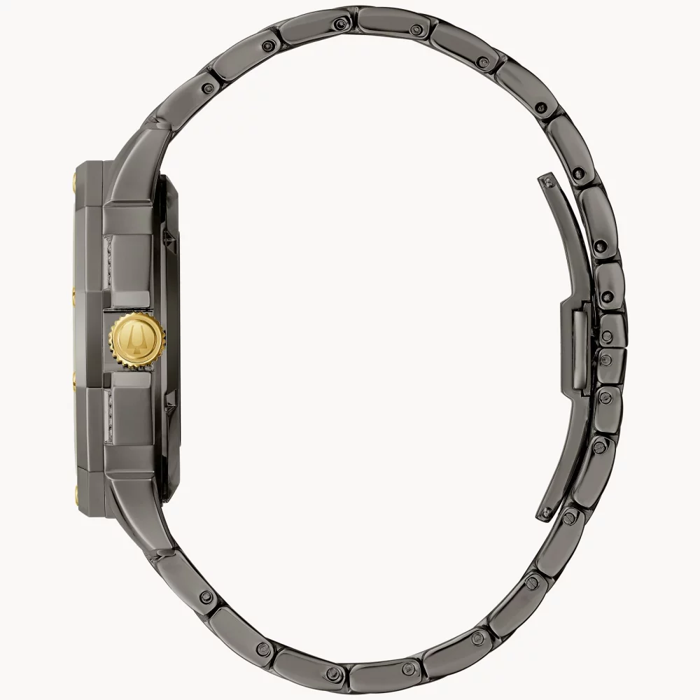 Bulova® Crystal Collection Men's Grey Automatic Octava Watch w/Skeletal Dial
