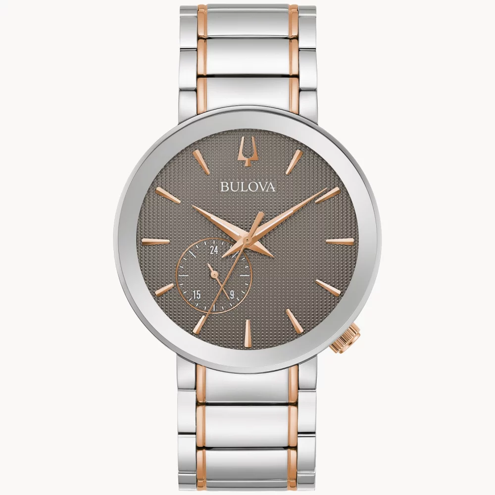 Montre pour homme Bulova® Latin GRAMMY® Collection en argent avec cadran gris rond