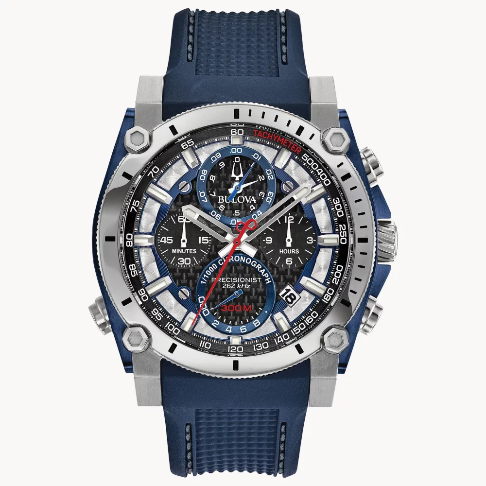 Montre Bulova® Icon Collection pour hommes en argent avec bracelet en polyuréthane