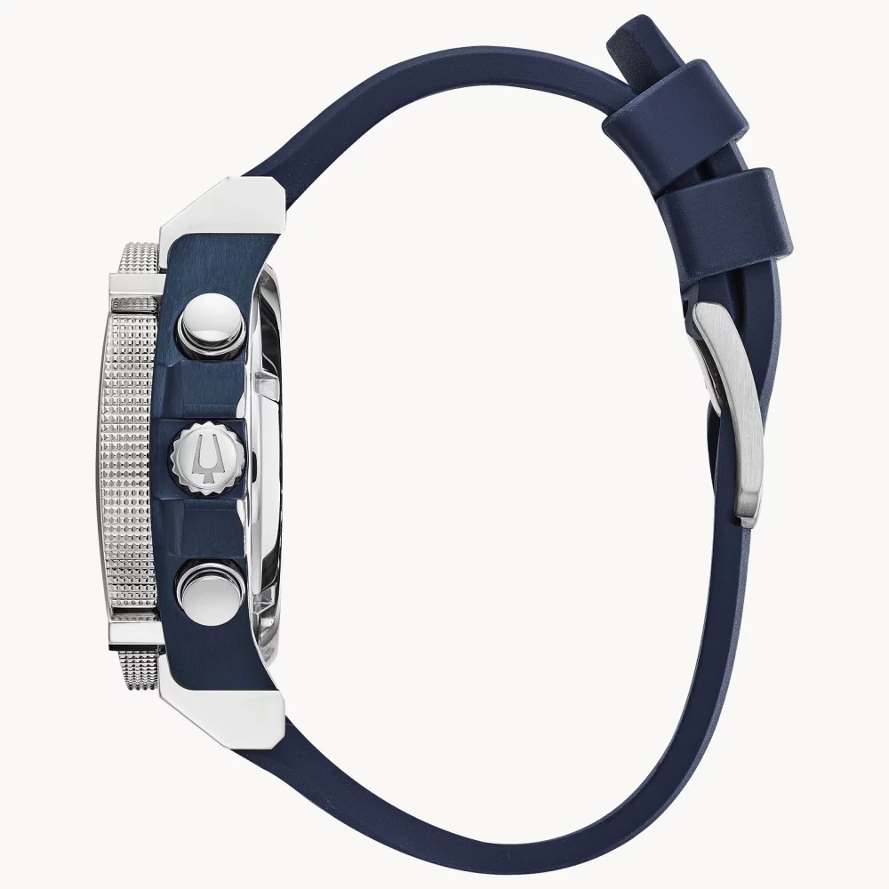 Montre Bulova® Icon Collection pour hommes en argent avec bracelet en polyuréthane