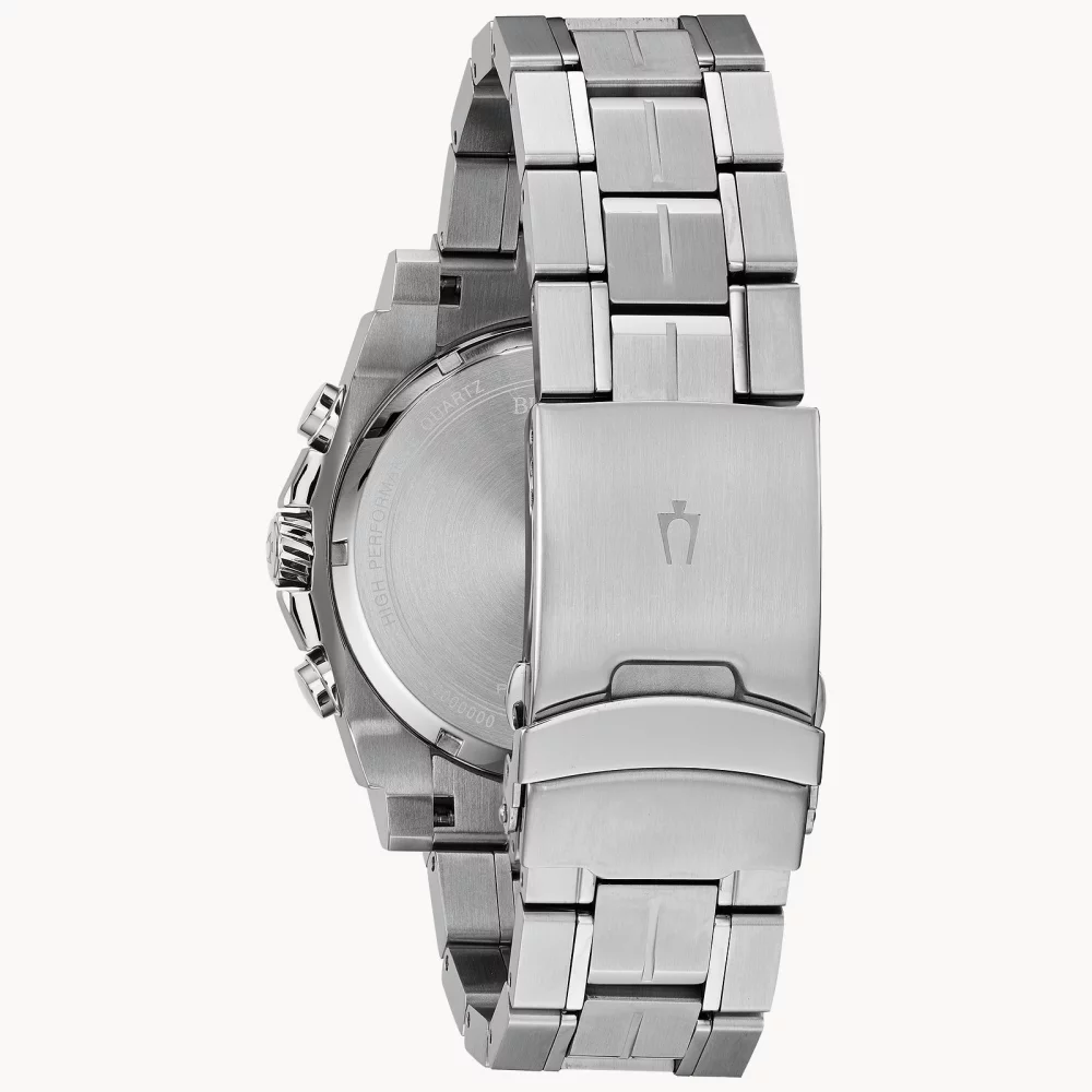 Montre Bulova® Icon Collection pour hommes en argent avec cadran rond gris Precisionist