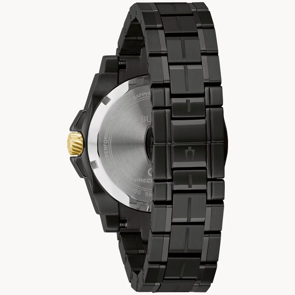 Montre en acier inoxydable noir pour homme de la collection Bulova® Icon.