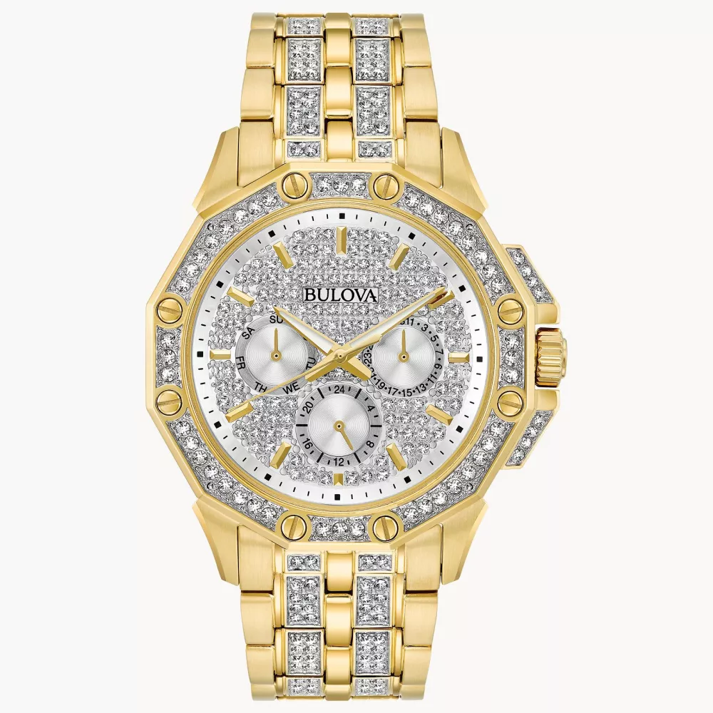 Bulova® Crystal Collection Men's Gold Octava Watch