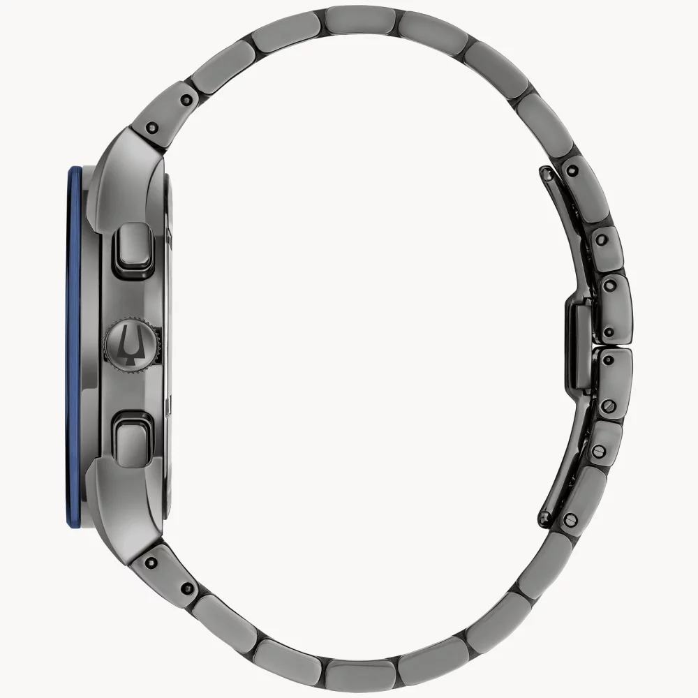 Montre chronographe Bulova® Modern Collection Millennia® pour hommes avec cadran bleu rond.